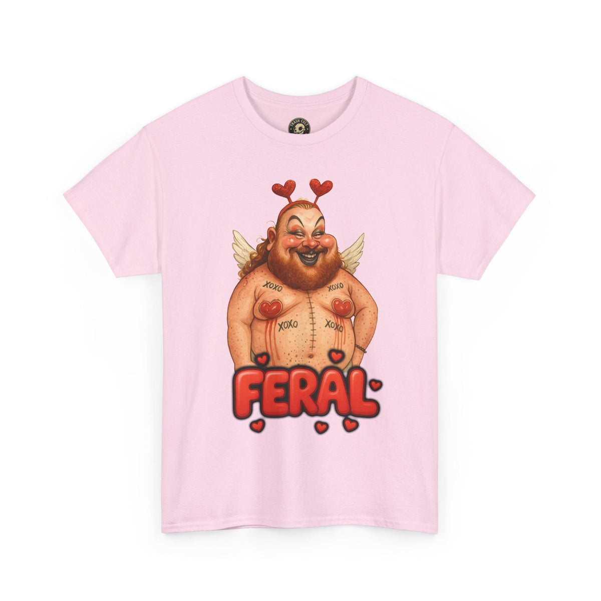 Feral Cupid Macabre Valentine Shirt | Fun Graphic Shirt, Quirky Gift, Casual Wear, Valentine's Apparel, Trendy Statement Top