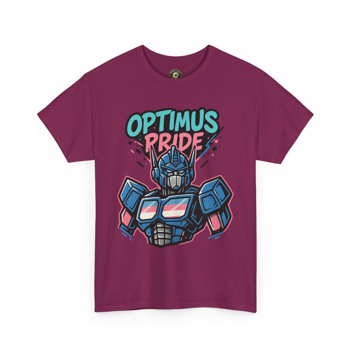 Optimus Pride T-Shirt – Trans Pride Robot Graphic Tee | Gildan 5000 Unisex Shirt