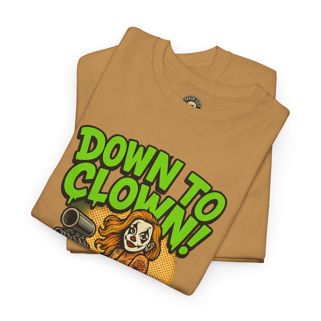 Unisex Graphic Tee | Down to Clown T-Shirt, Fun Statement Shirt, Casual Wear, Gift for Friends, Festivals, Halloween