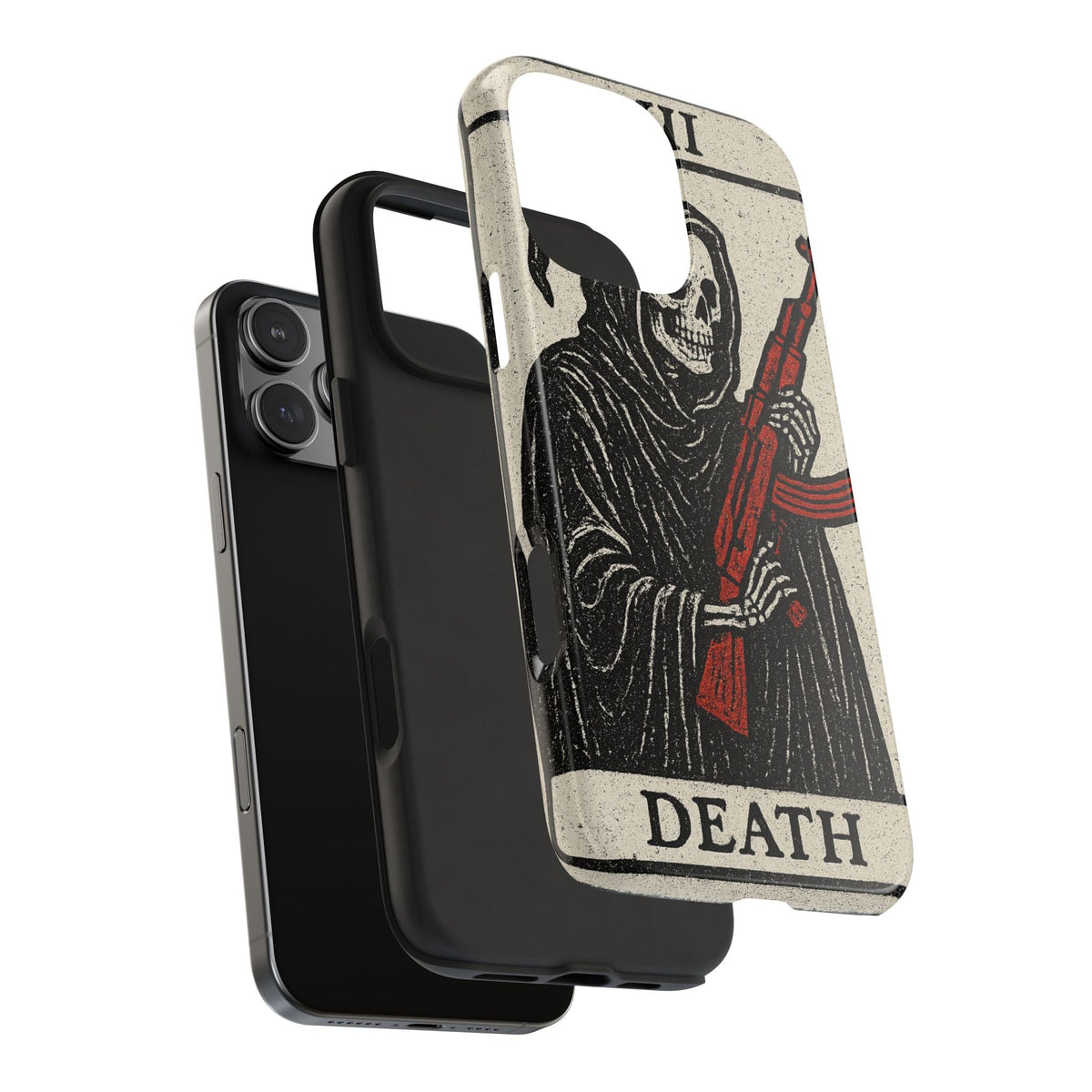 Grim Reaper Phone Case, Tough Phone Case for Gamers, Unique Smartphone Accessories, Halloween Decor, Death-Inspired Gift
