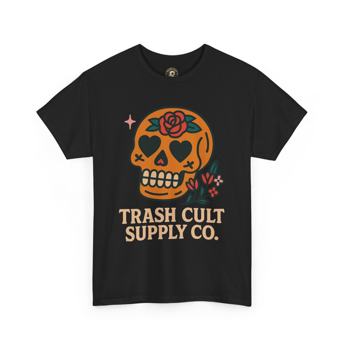 Sugar Skull T-Shirt – Trash Cult Supply Co. – Gildan 5000 Heavy Cotton Tee
