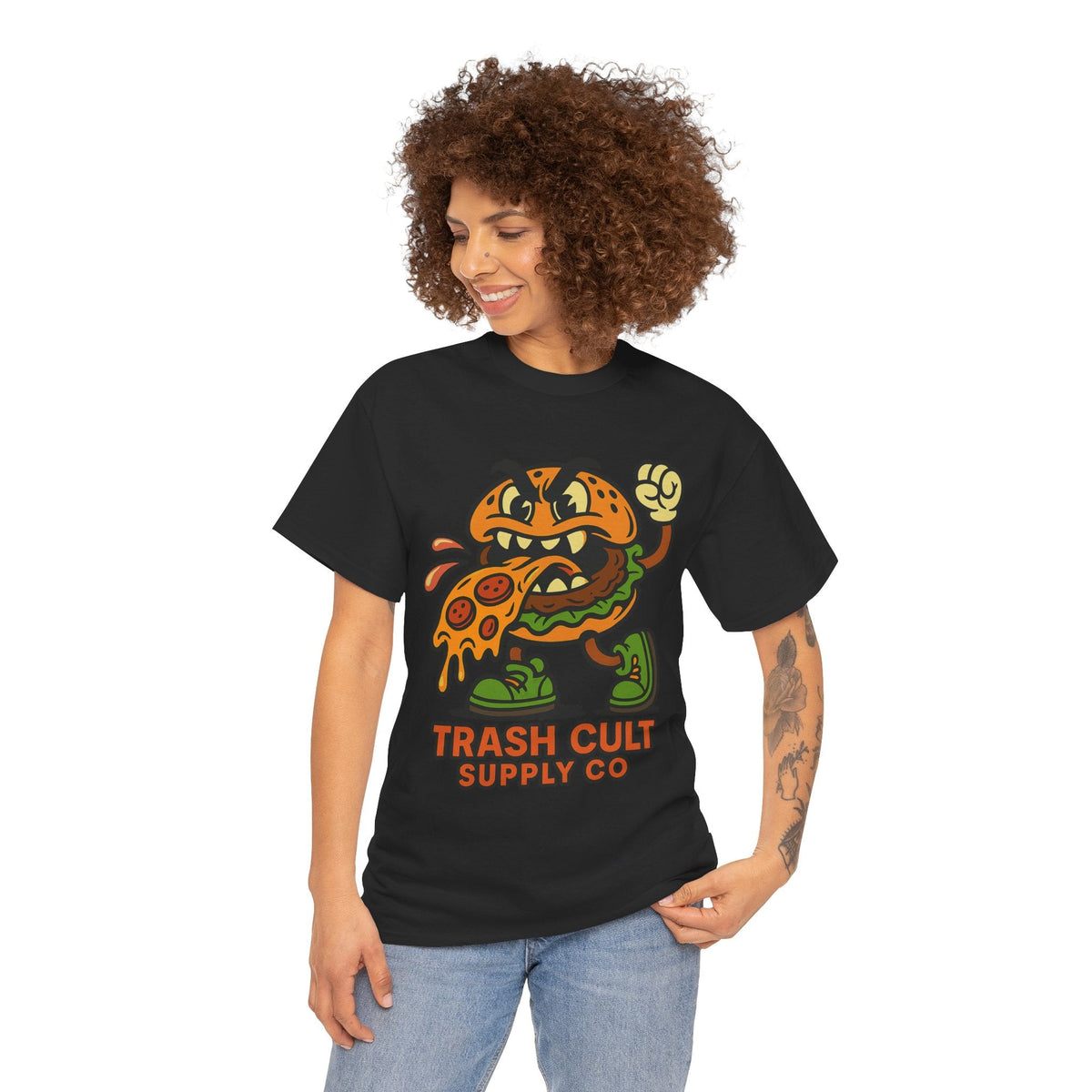 Angry Burger Pizza Spitter Tee – Trash Cult Supply Co | Gildan 5000 Shirt