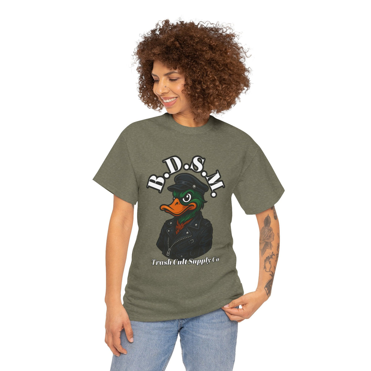 BDSM Mallard Duck Biker Shirt – Funny Biker Duck Tee on Gildan 5000