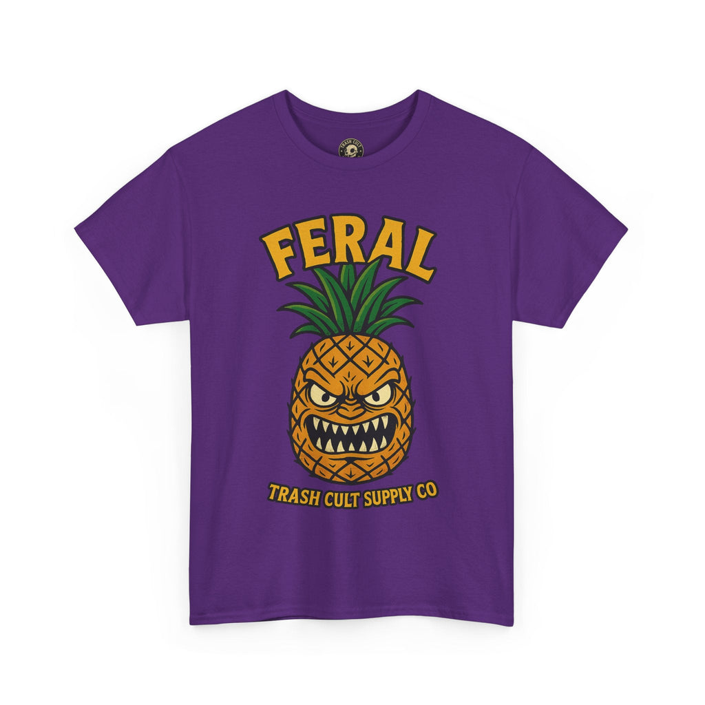 Feral Evil Pineapple Shirt – Aggressive Fruit Trashcore Tee – Gildan 5000 Unisex