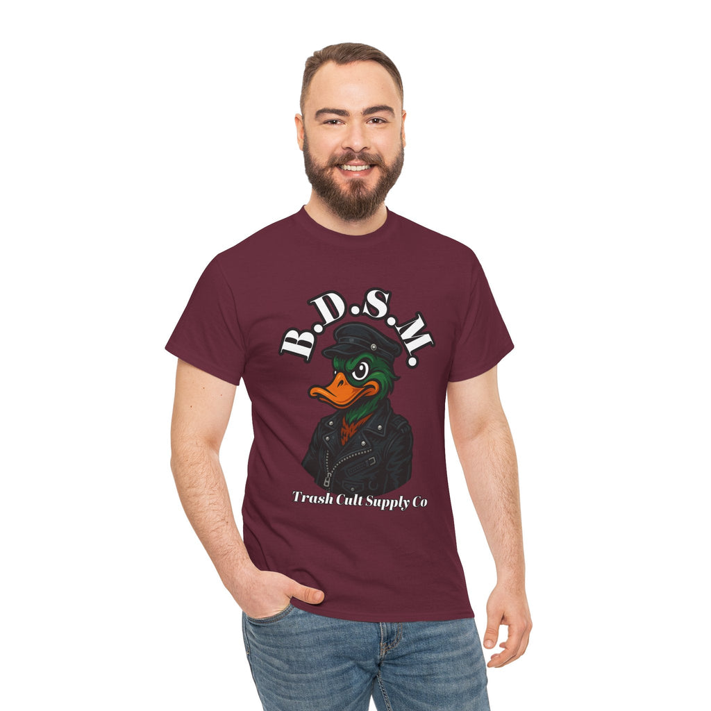 BDSM Mallard Duck Biker Shirt – Funny Biker Duck Tee on Gildan 5000