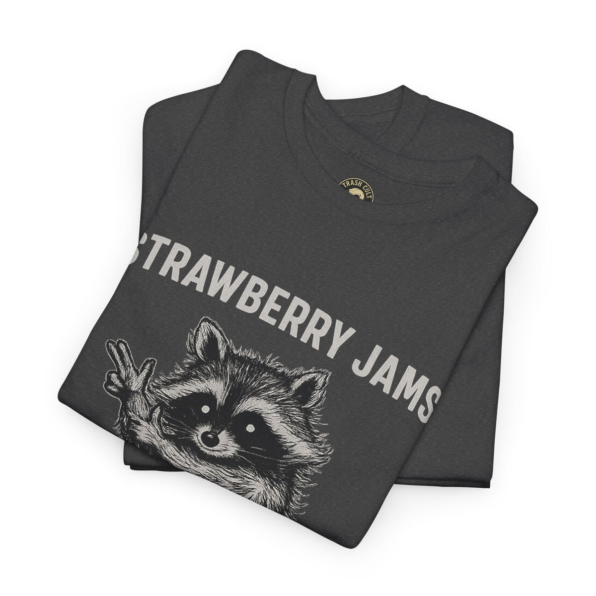 Strawberry Jams But My Glock Don’t Raccoon Shirt – Trash Cult Supply Co. Gildan 5000 Tee