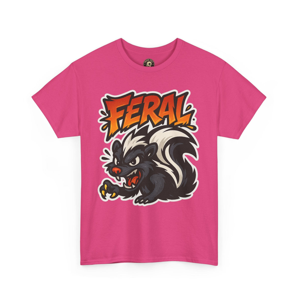 Feral  Skunk Graphic Tee, Cool T-Shirt, Streetwear Style, Unique Gift, Animal Lover Apparel, Fun Casual Wear