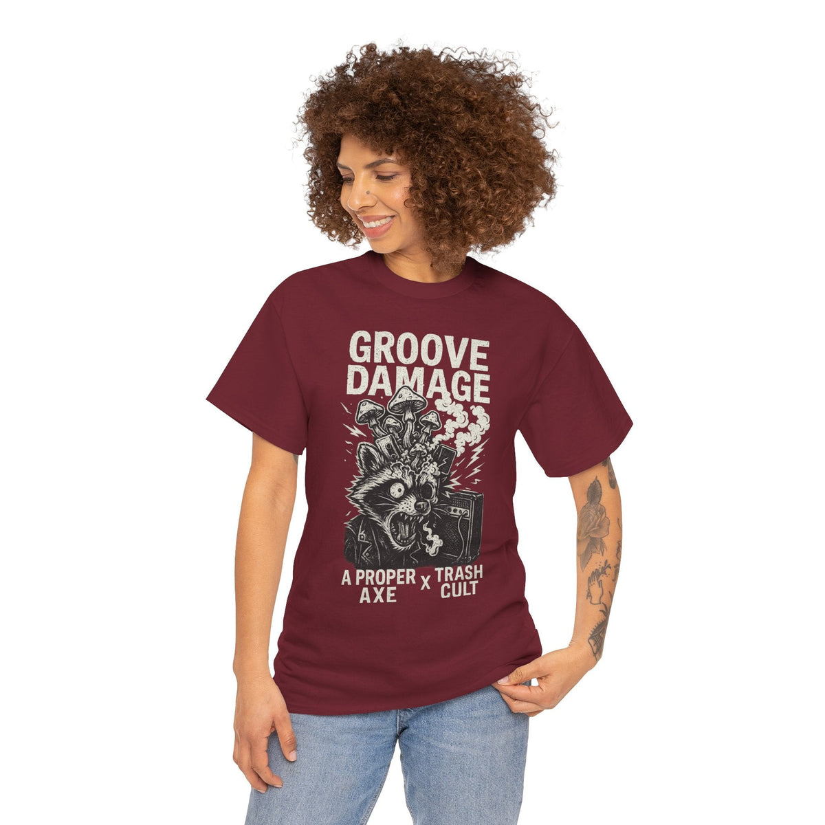 Groove Damage T-Shirt – A Proper Axe x Trash Cult Collab – Stoner Groove Punk Shirt