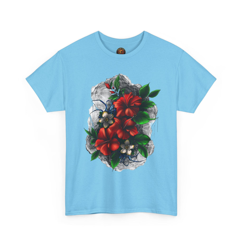 Crimson Bloom Tattoo T-Shirt – Lara Davenport x Trash Cult Supply Co. Collab (Gildan 5000)