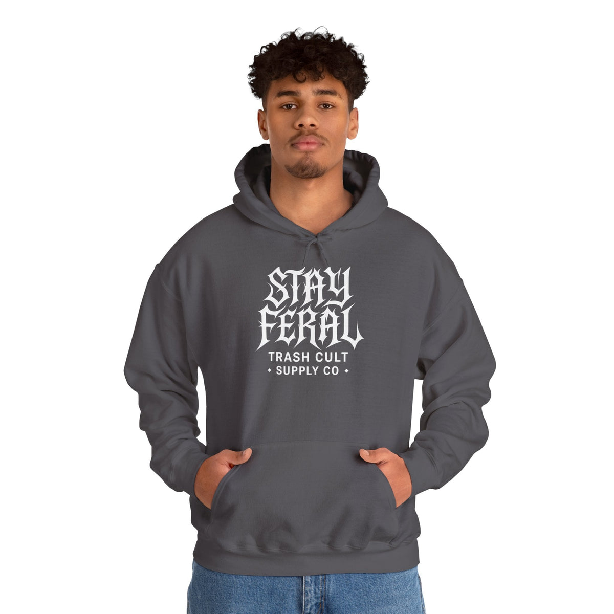 Stay Feral Gothic Hoodie – Trash Cult Supply Co Unisex Pullover