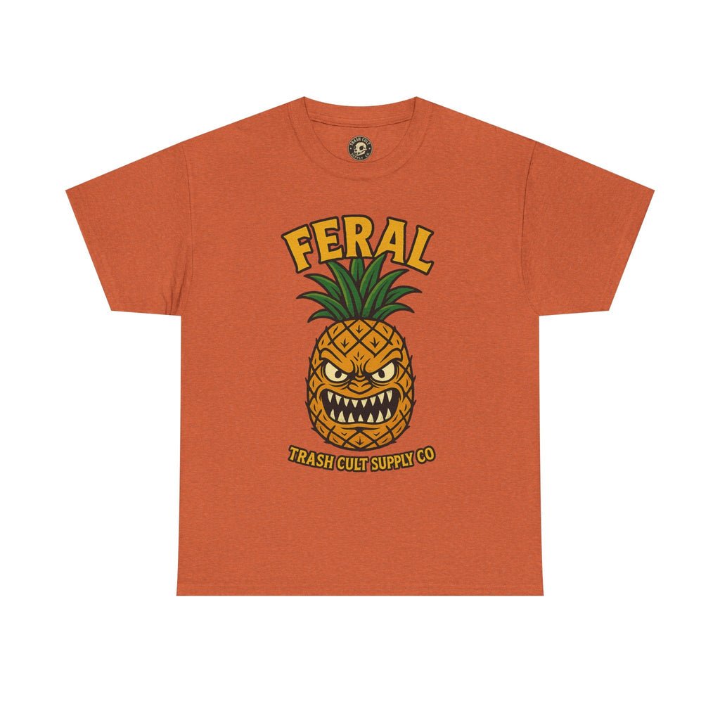 Feral Evil Pineapple Shirt – Aggressive Fruit Trashcore Tee – Gildan 5000 Unisex