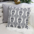 Gothic Damask Skull Throw Pillow