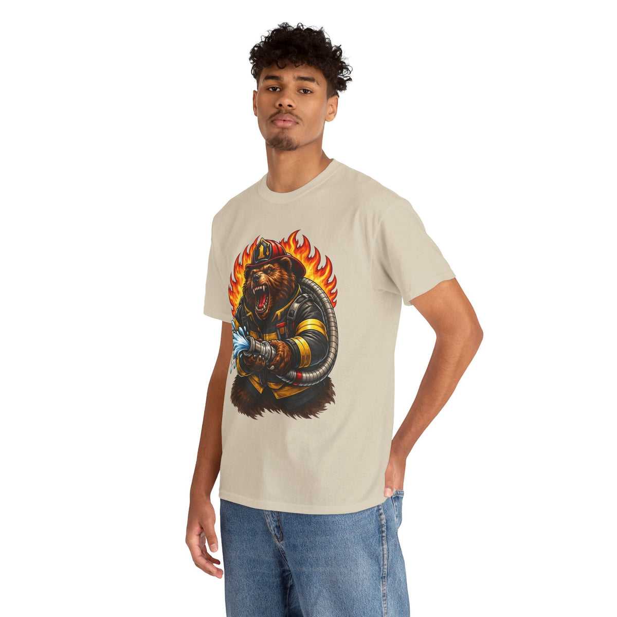 Firefighter Bear T-Shirt – Brave Fireman Graphic Tee
