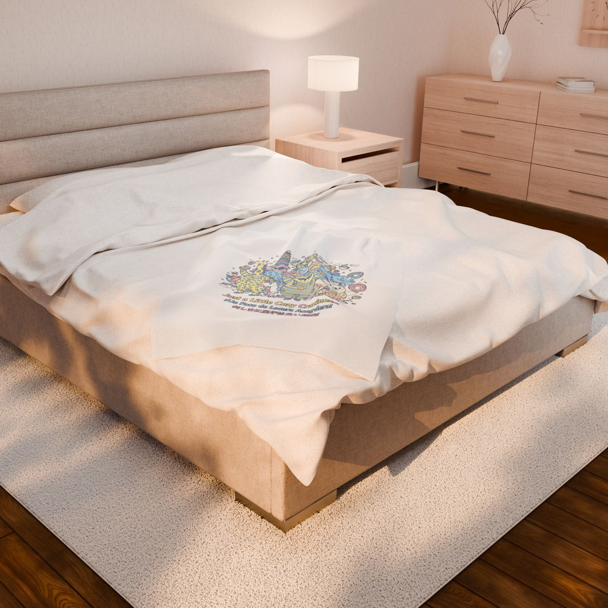 Cozy Cute Chaos Velveteen Plush Blanket | mildly unhinged, whimsical weird