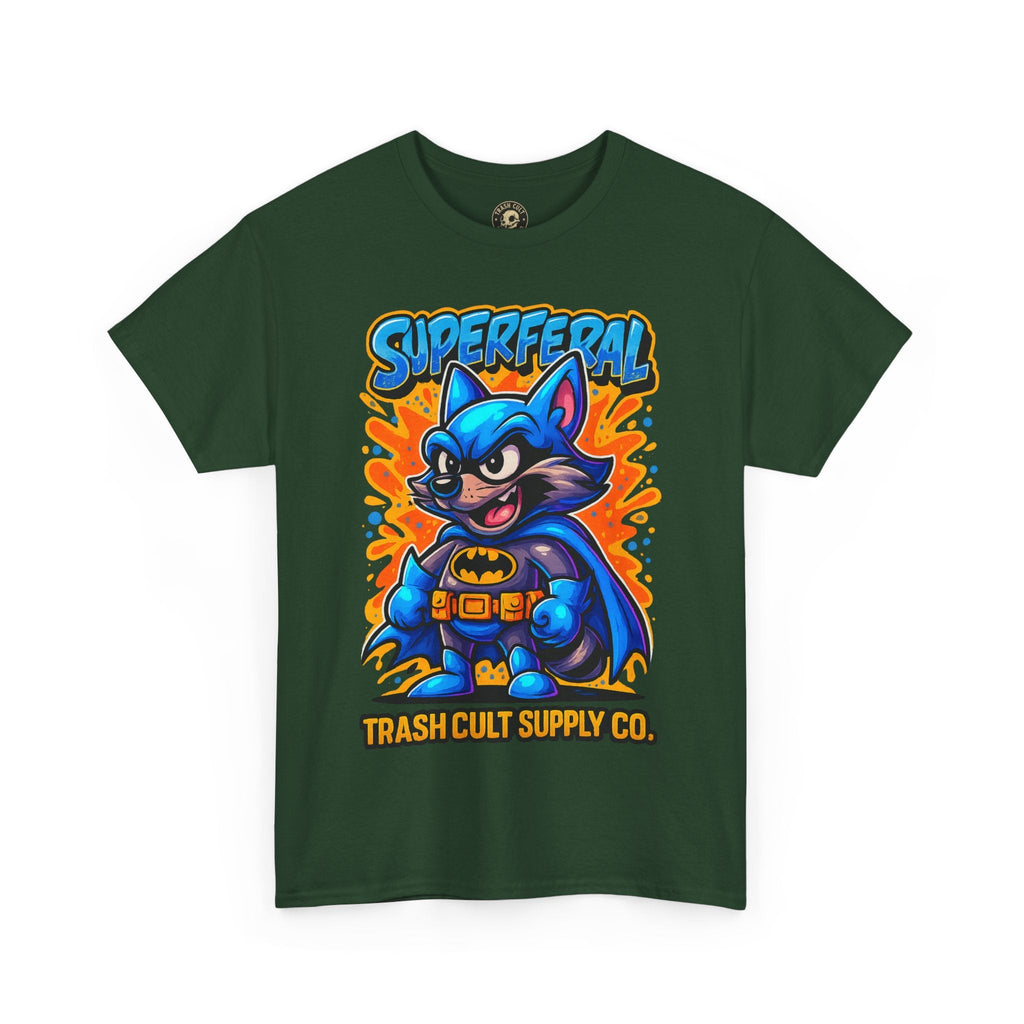 SuperFeral Raccoon Graffiti Shirt – Bold New School Superhero Streetwear | Trash Cult Supply Co