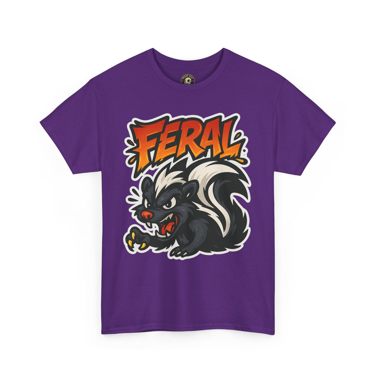 Feral  Skunk Graphic Tee, Cool T-Shirt, Streetwear Style, Unique Gift, Animal Lover Apparel, Fun Casual Wear