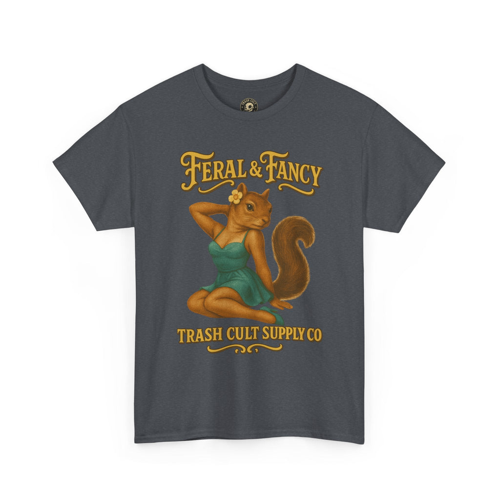 Feral & Fancy Pin-Up Squirrel Shirt – Vintage 1950s Style | Trash Cult Supply Co | Gildan 5000