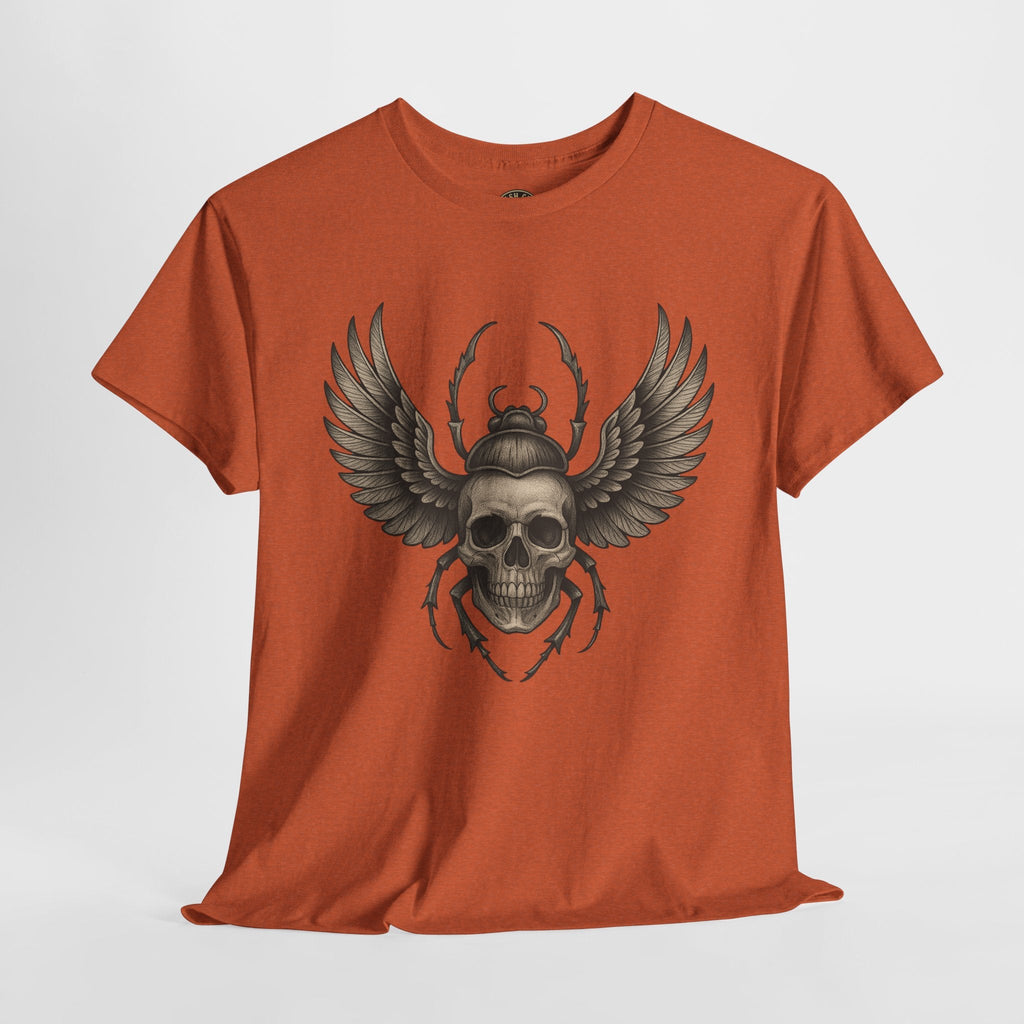 Winged Skull Scarab Shirt – Dark Gothic Beetle Graphic Tee – Gildan 5000 Unisex
