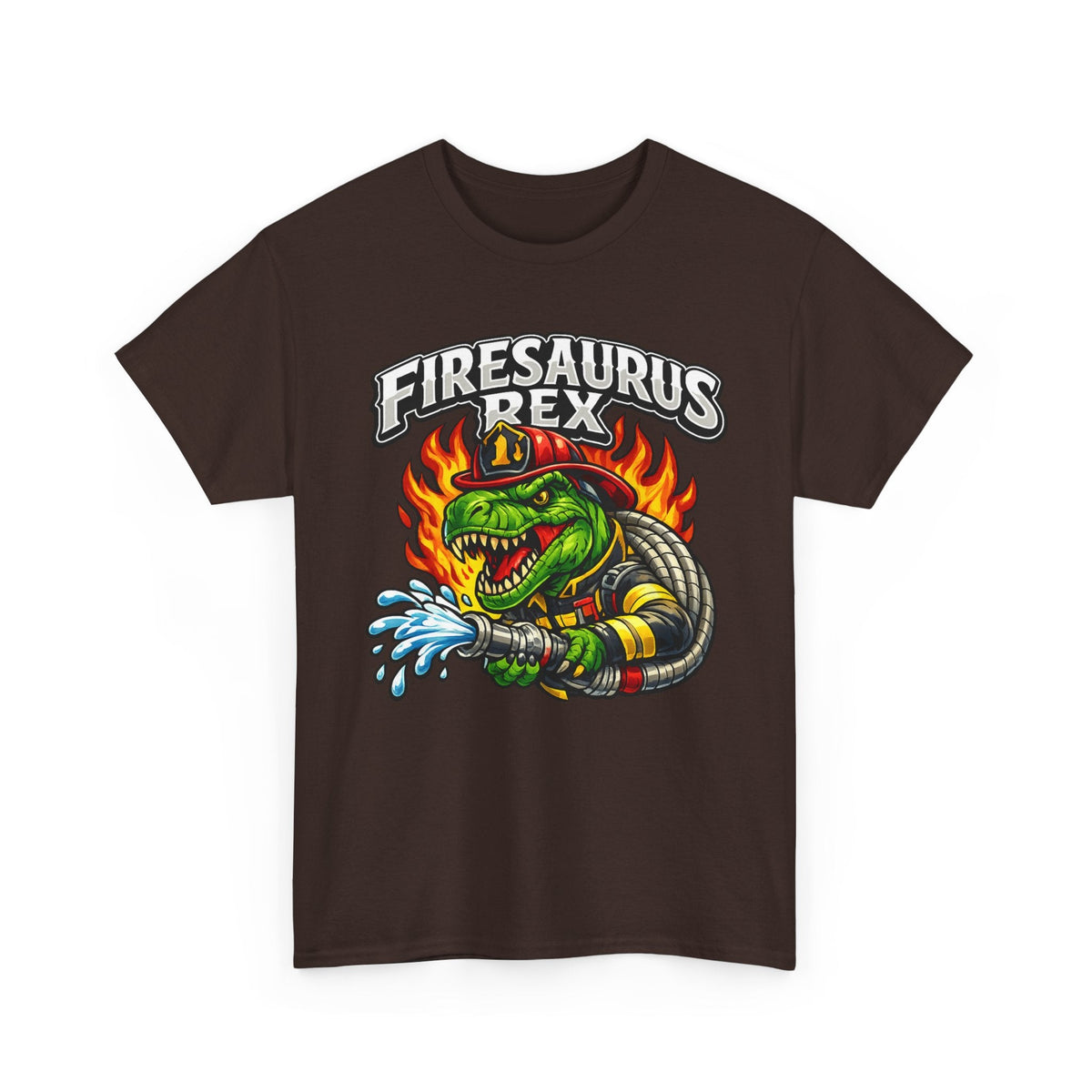 Firesaurus Rex T-Shirt — Funny Firefighter Dinosaur Tee