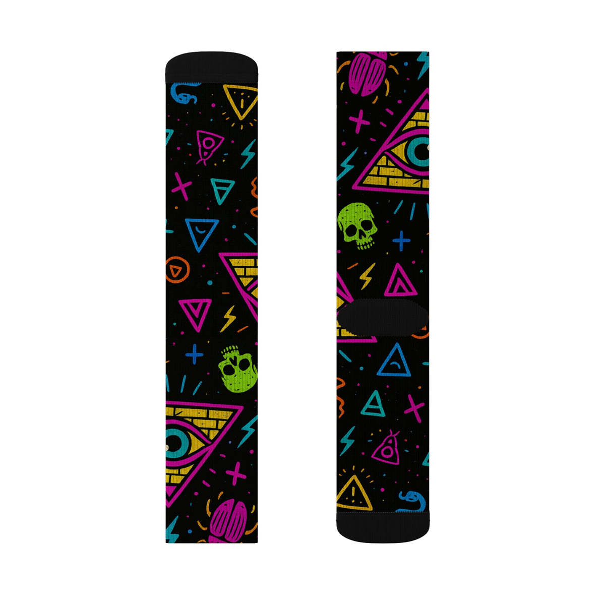 Neon Illuminati Chaos – All-Over Print Socks | Limited Edition Illuminasty Drop