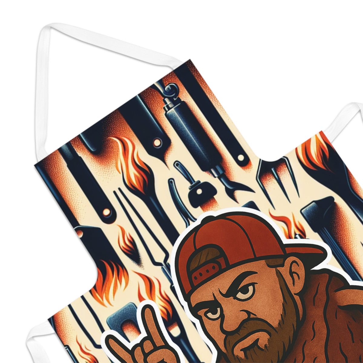 Funny BBQ Chef Apron, Grill Gift for Men, Cooking Apron for Dads, Meat Lover's Kitchen Wear, BBQ Humor Kitchen Accessory