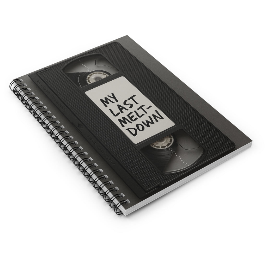 My Last Meltdown Spiral Notebook | Vintage VHS Journal, Gift for Writers, Creative Diary, Cute School Supplies, College Essentials