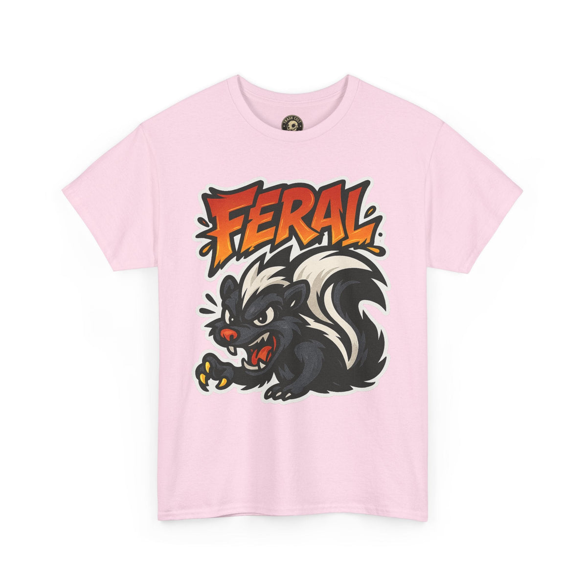 Feral  Skunk Graphic Tee, Cool T-Shirt, Streetwear Style, Unique Gift, Animal Lover Apparel, Fun Casual Wear