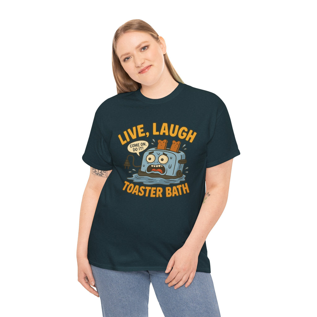 Funny Toaster Bath Tee, Humorous Unisex Shirt, Gift for Friends, Lightweight Cotton Tee, Birthday Party Outfit