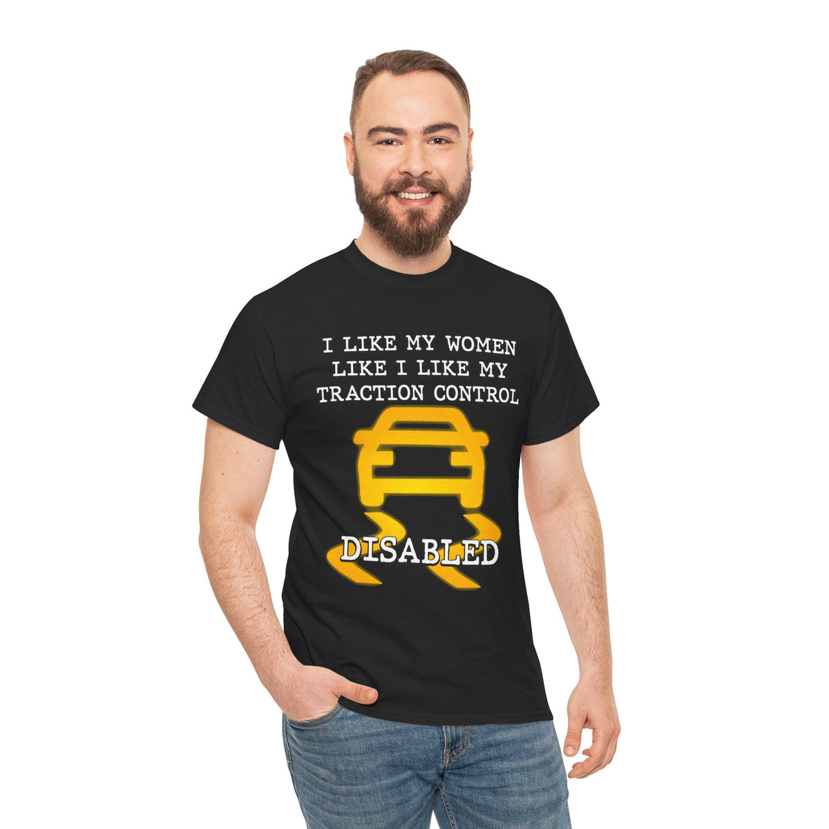 “Traction Control: Off. Standards: Lower.” Funny Car Meme T-Shirt