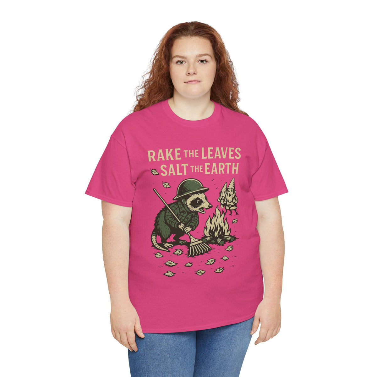 Rake the Leaves Salt the Earth Shirt – Possum Yard Warfare Tee – Fall of Humanity Collection – Trash Cult Supply Co.