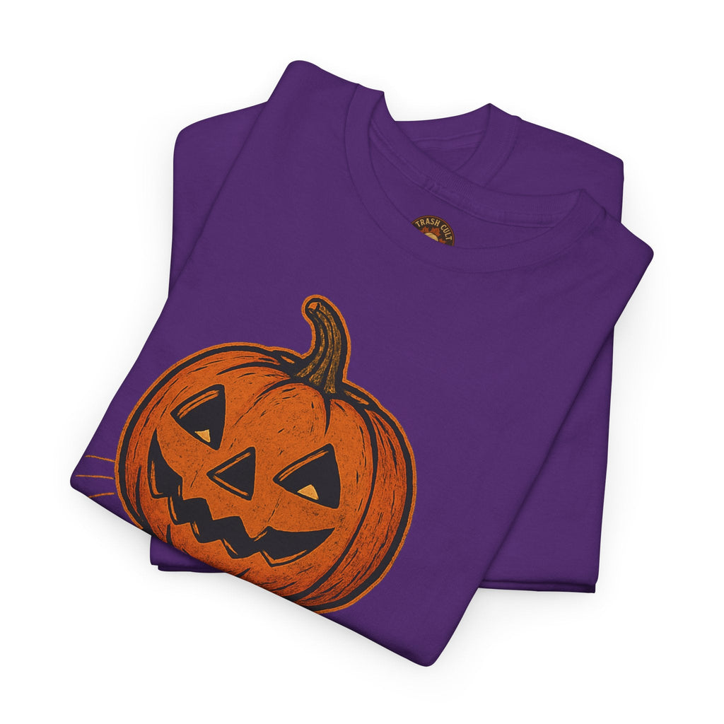 Black Cat Pumpkin Head Halloween T-Shirt – Jack O’Lantern Cat Design