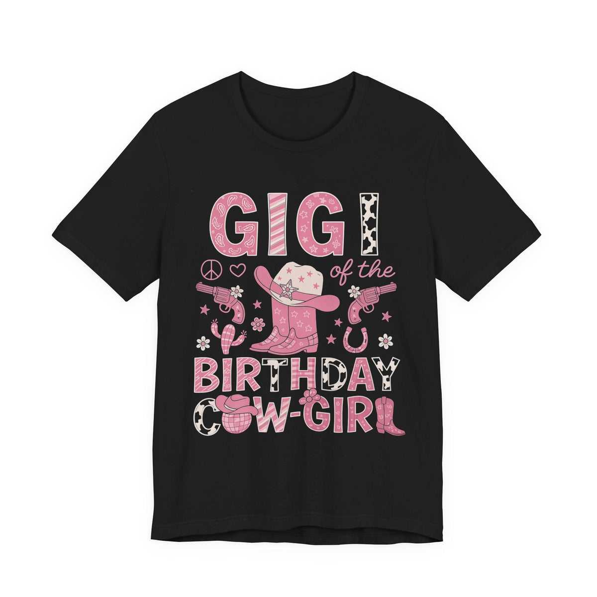 Gigi of the Birthday Cowgirl T-Shirt, Fun Birthday Tee, Gift for Cowgirl Lovers, Rodeo Theme Shirt, Western Apparel, Kids Birthday Tee