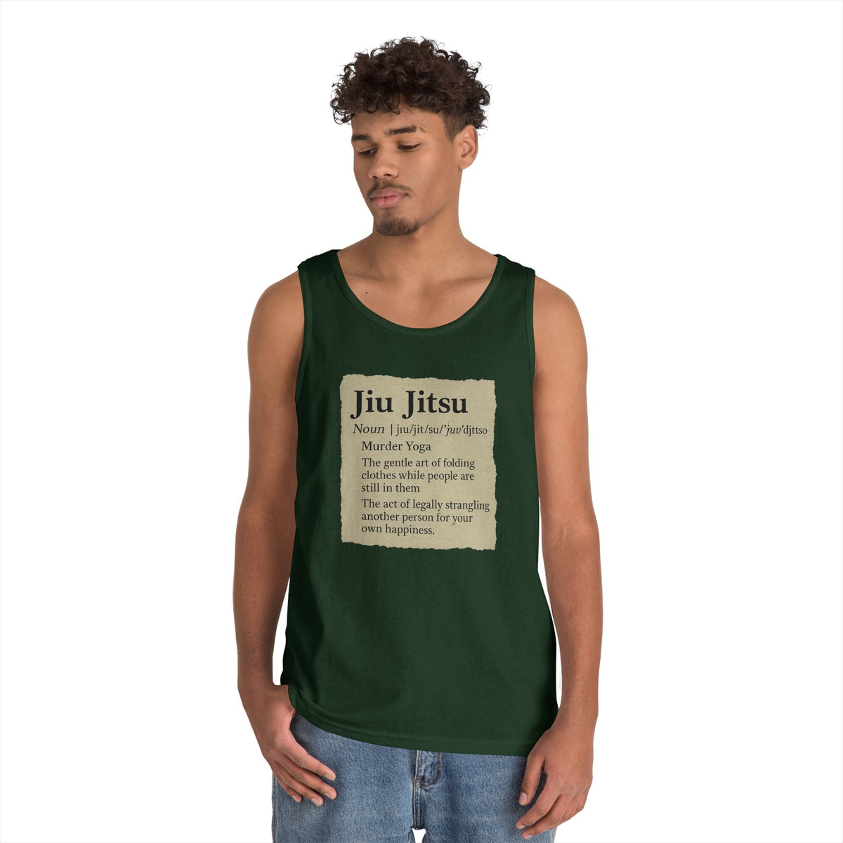 Jiu Jitsu Definition Tank Top | Unisex Heavy Cotton Tank | Martial Arts Apparel, Workout Gear, Fitness Gift, Summer Wear
