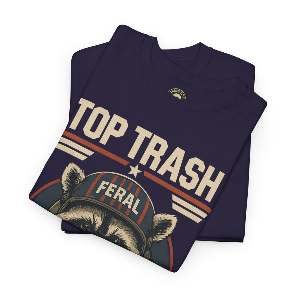 Feral Top Trash Raccoon Pilot Shirt – Trash Cult Supply Co. Parody Tee