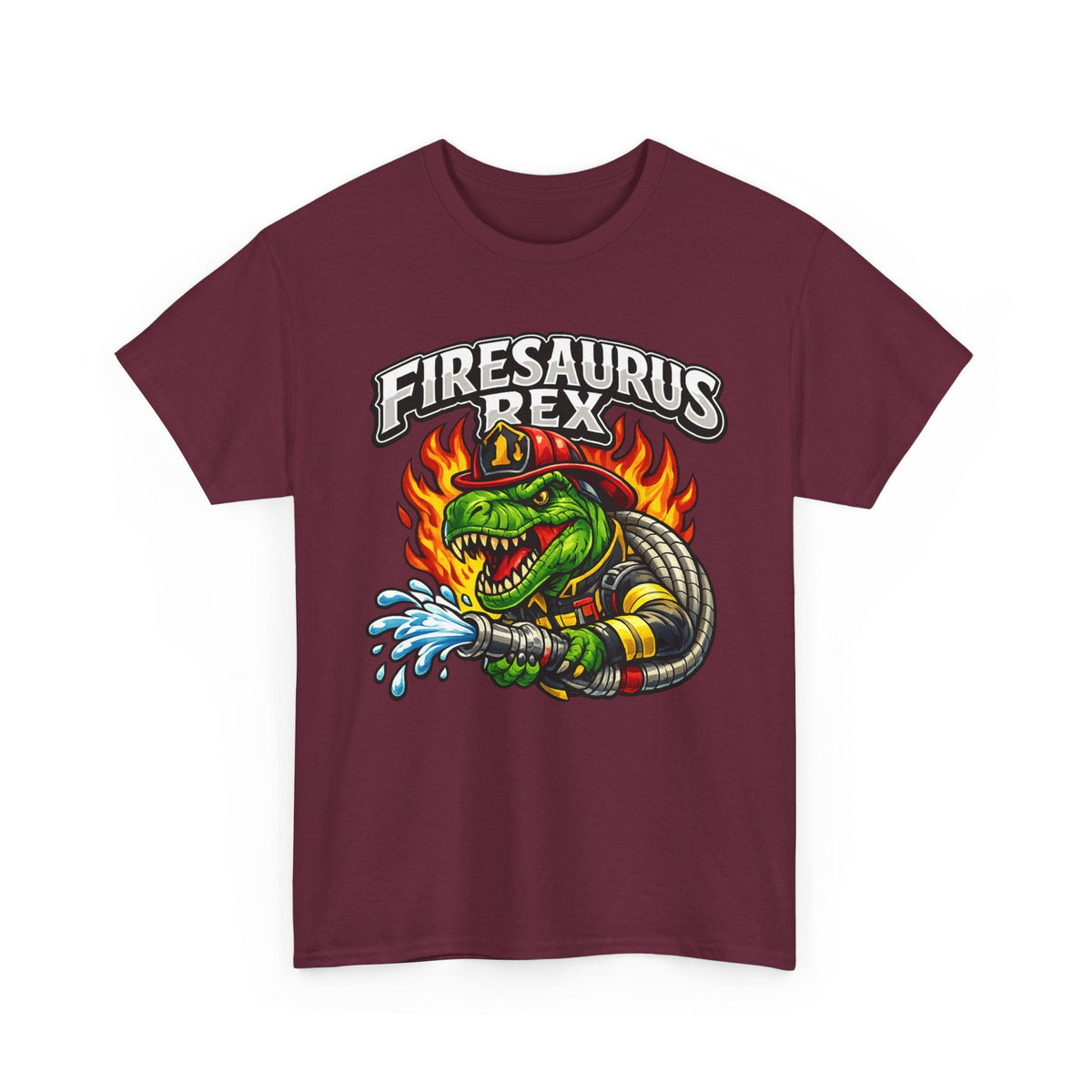 Firesaurus Rex T-Shirt — Funny Firefighter Dinosaur Tee