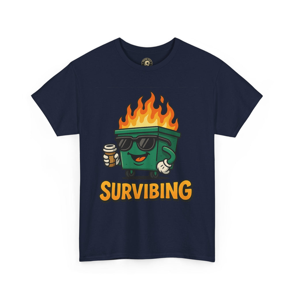 Surviving Coffee Vibes Unisex Heavy Cotton Tee, Perfect for Coffee Lovers, Funny Gift for Friends, Casual Wear, Everyday Mood T-Shirt