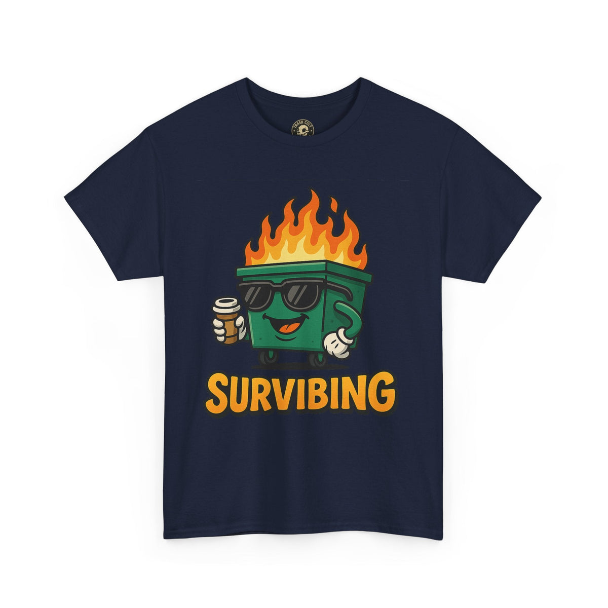 Surviving Coffee Vibes Unisex Heavy Cotton Tee, Perfect for Coffee Lovers, Funny Gift for Friends, Casual Wear, Everyday Mood T-Shirt