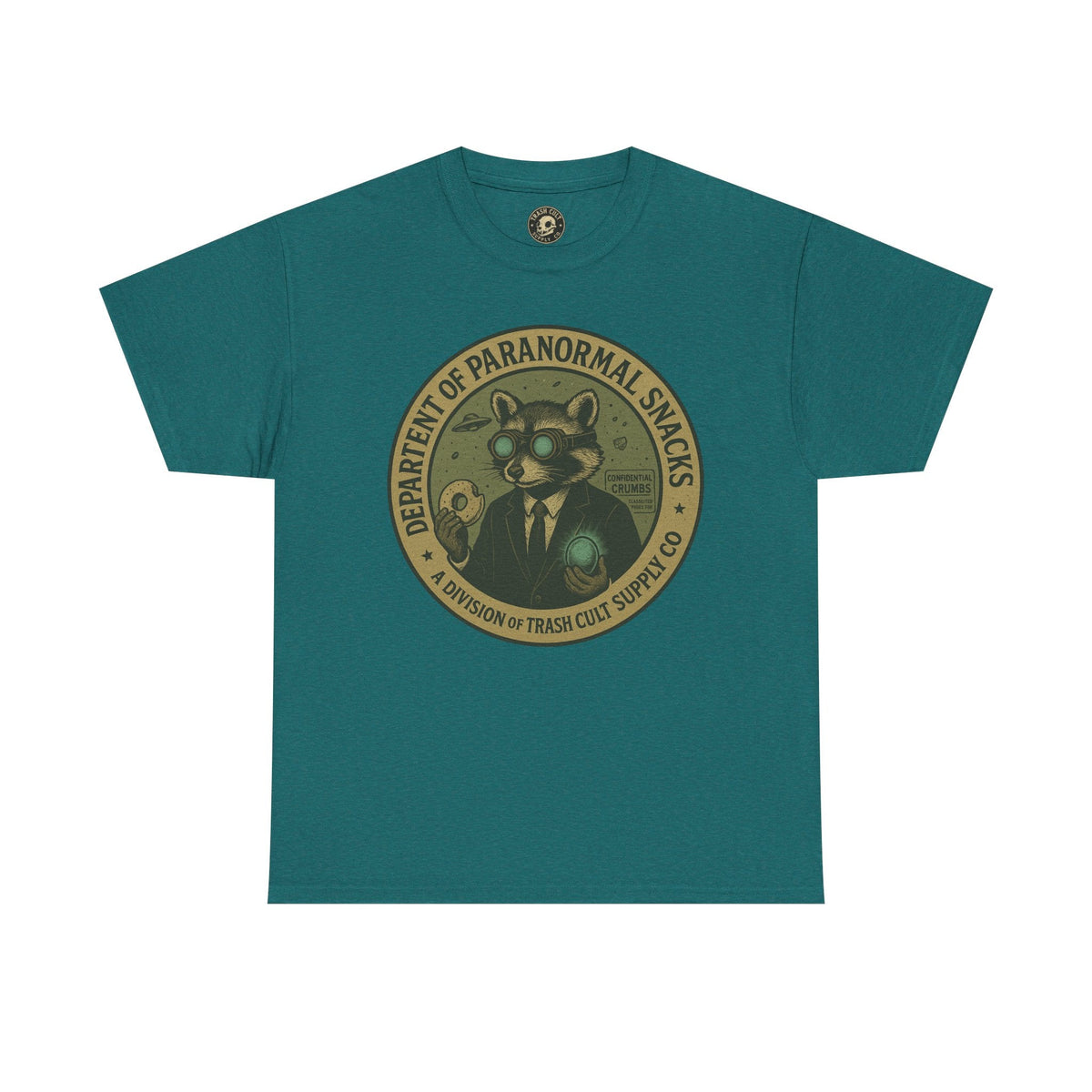 Department of Paranormal Snacks Shirt – Trash Cult Supply Co – Vintage Cryptid Division Tee – Gildan 5000