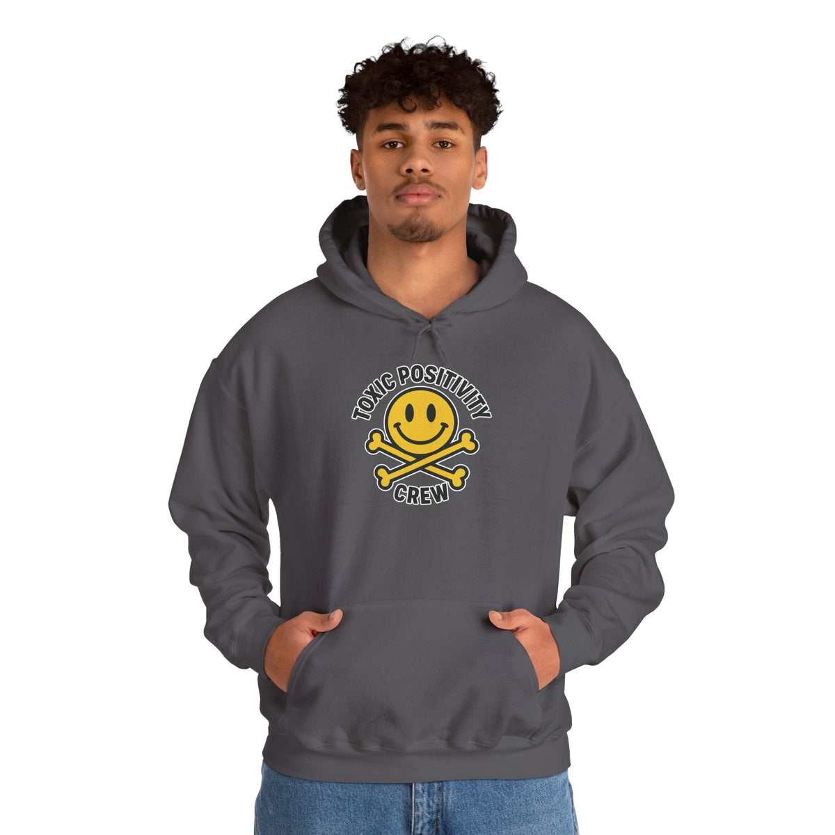 Toxic Positivity Hoodie | Unisex Hooded Sweatshirt | Comfortable Casual Wear, Gift for Friends, Positive Vibes, Streetwear Style