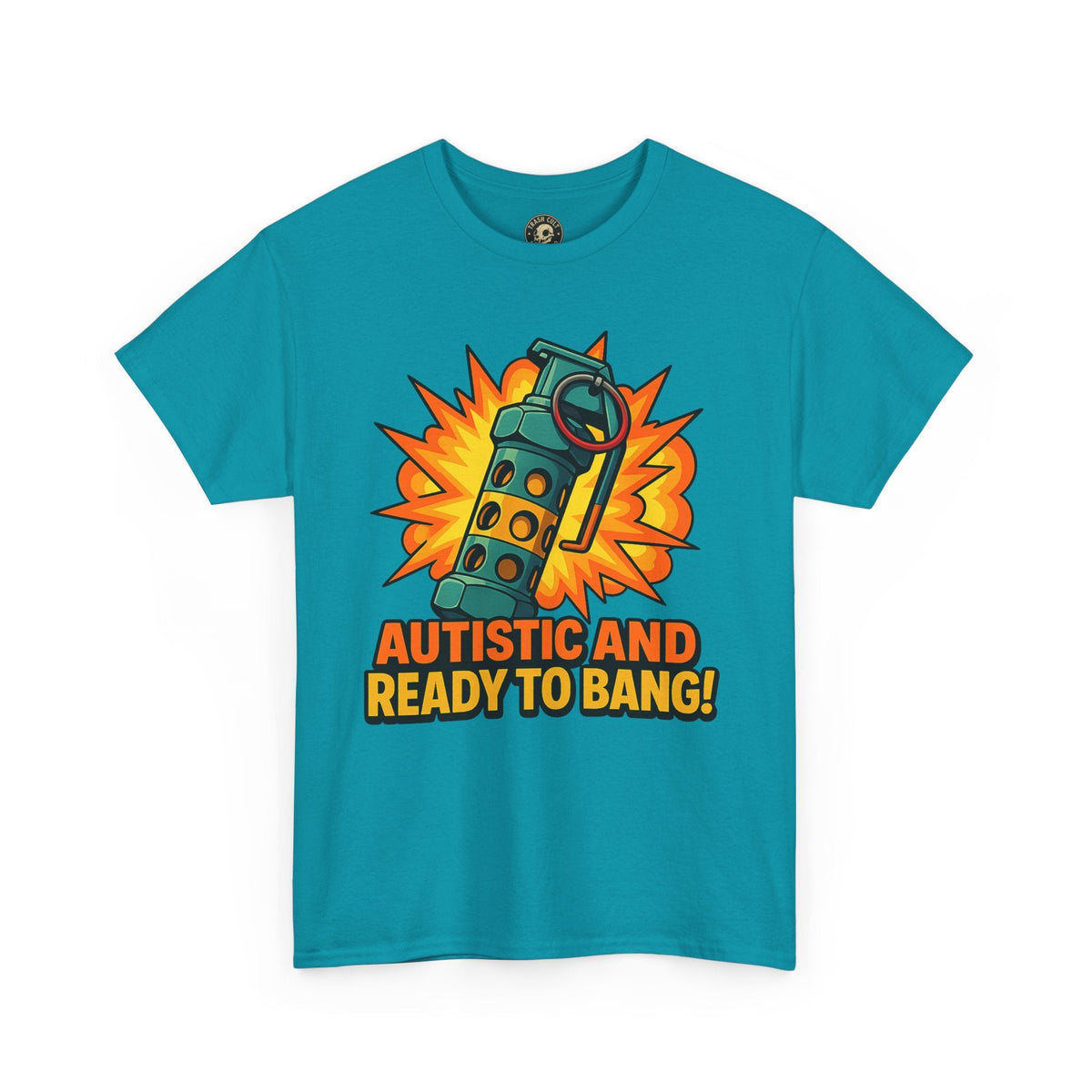 Autistic and Ready to Bang! Unisex Heavy Cotton Tee | Fun Graphic Tee, Autistic Pride, Gift for Autism Awareness, Casual Wear