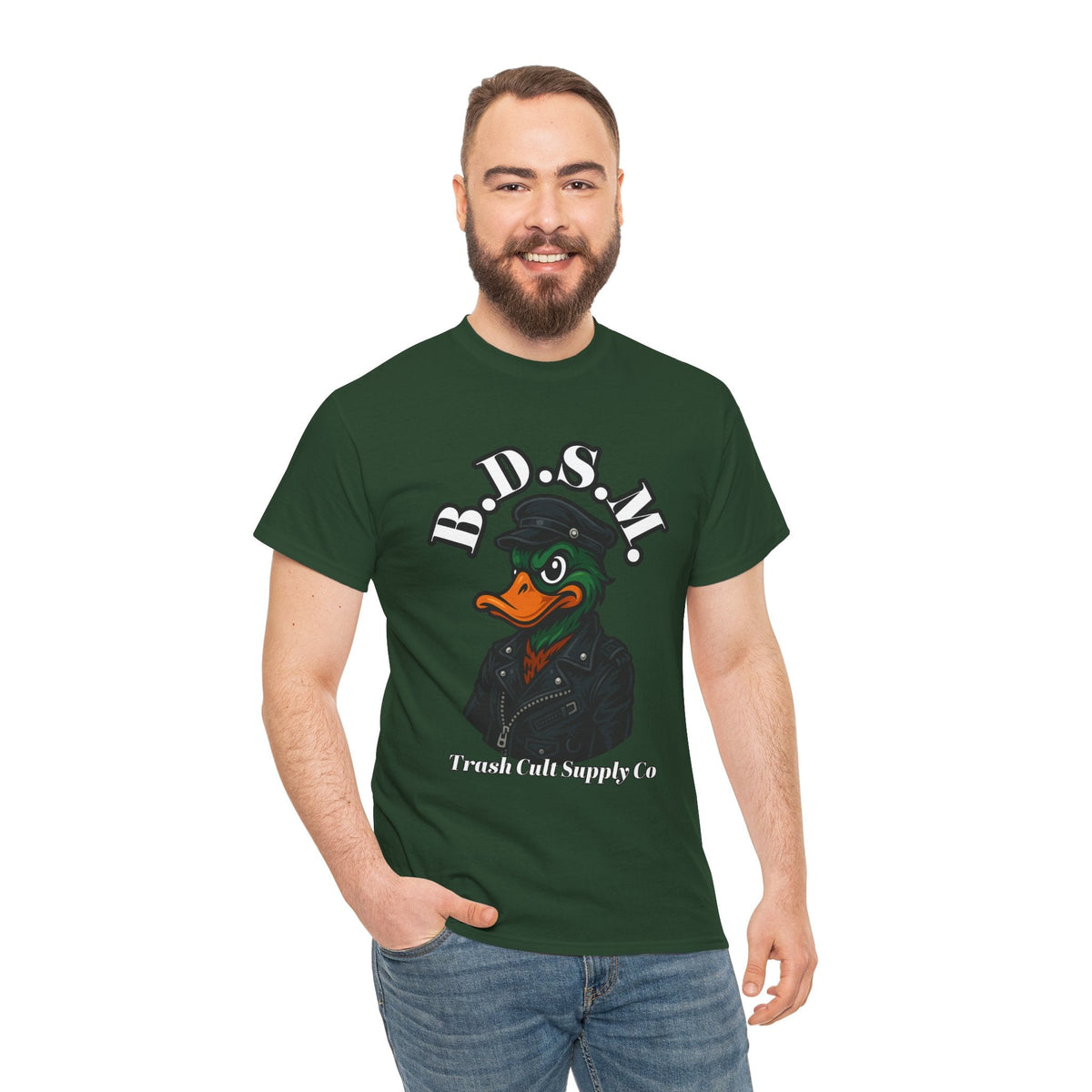 BDSM Mallard Duck Biker Shirt – Funny Biker Duck Tee on Gildan 5000