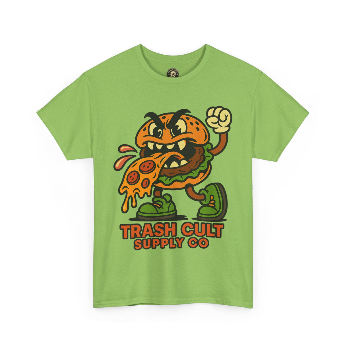 Angry Burger Pizza Spitter Tee – Trash Cult Supply Co | Gildan 5000 Shirt