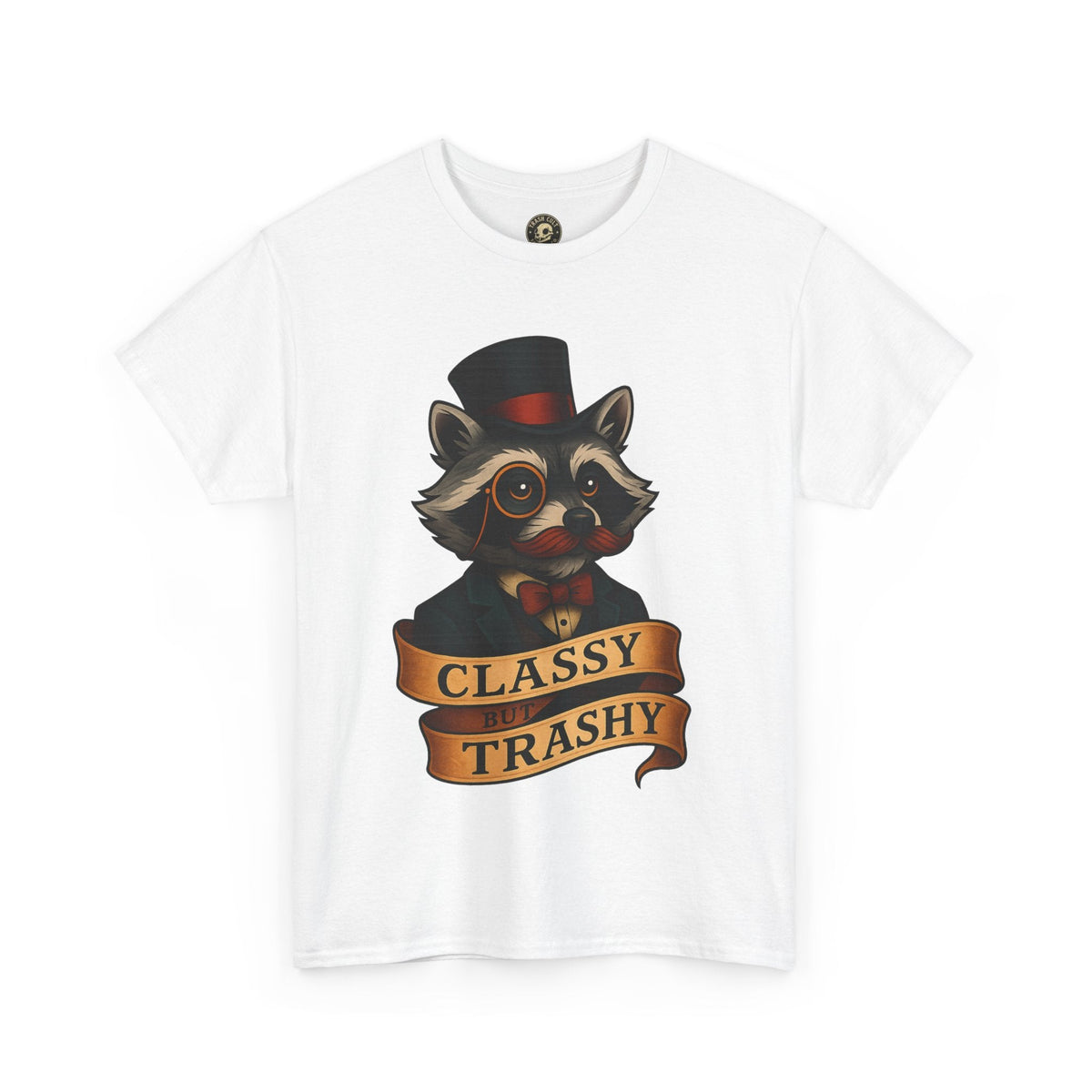 Classy Trashy Raccoon Tee, Unisex Heavy Cotton Tee, Funny Animal Shirt, Unique Gift, Casual Wear, Vintage Style T-Shirt