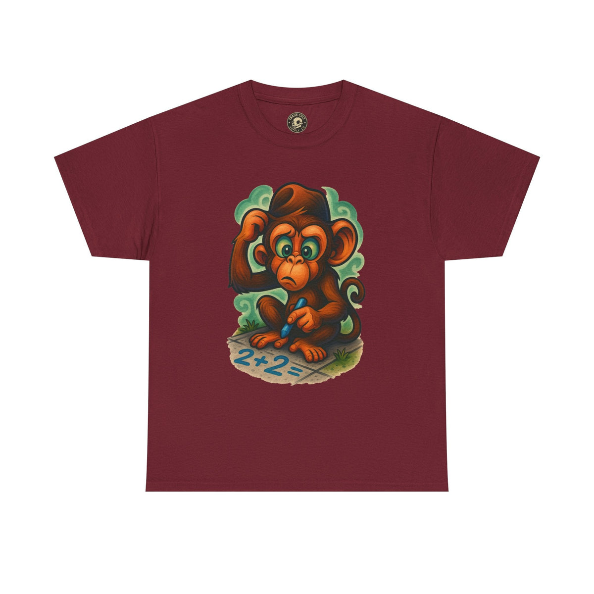 Confused Monkey Math Shirt – Funny Thoughtful Graphic Tee | Unisex Gildan 5000