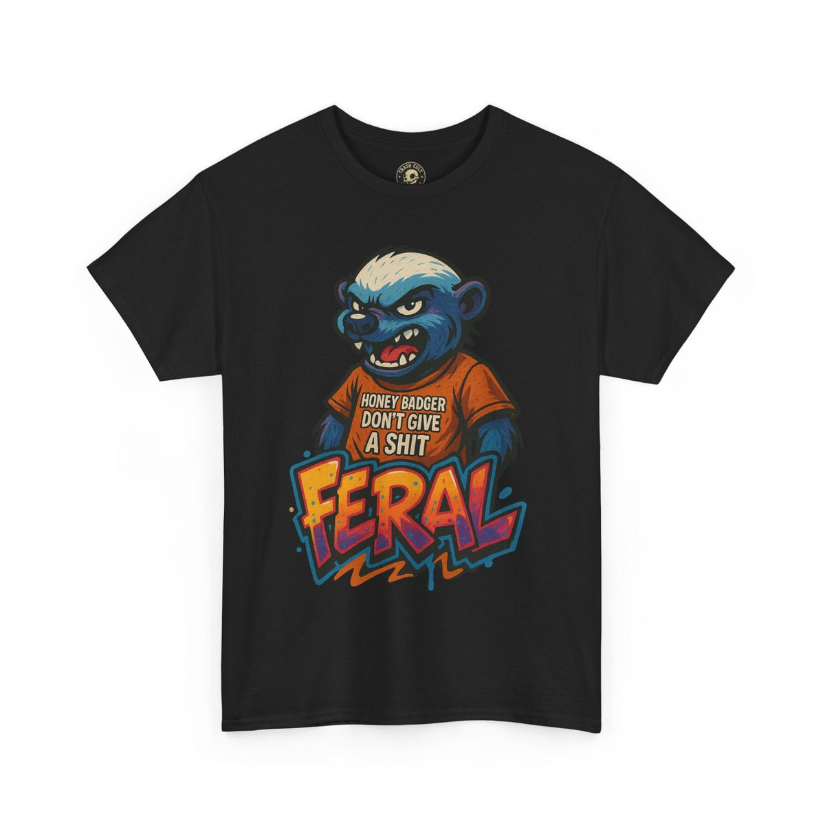 Feral Graphic Tee, Unisex Heavy Cotton T-Shirt for Casual Wear, Gift for Animal Lovers, Unique Streetwear, Funny Graphic Shirt