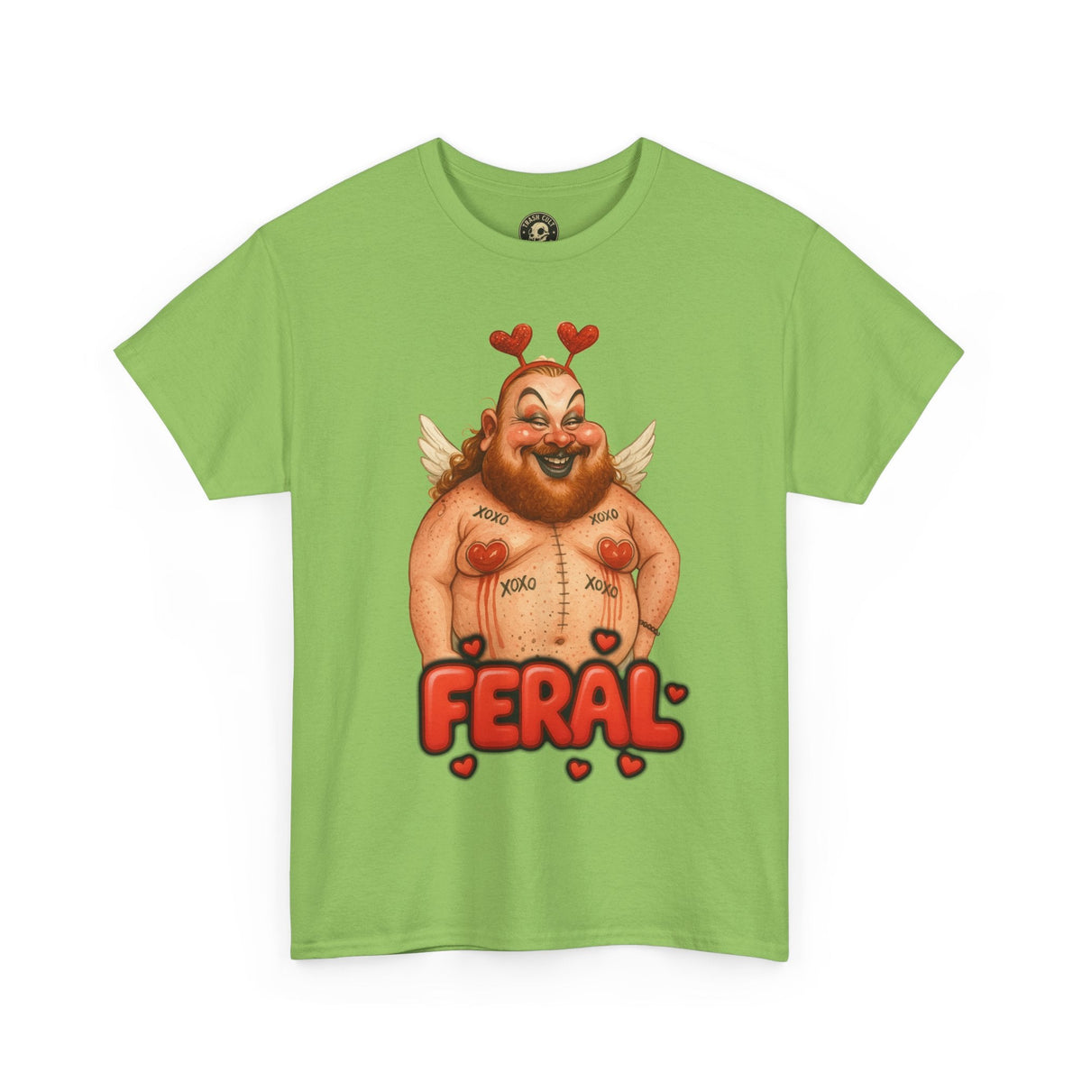 Feral Cupid Macabre Valentine Shirt | Fun Graphic Shirt, Quirky Gift, Casual Wear, Valentine's Apparel, Trendy Statement Top