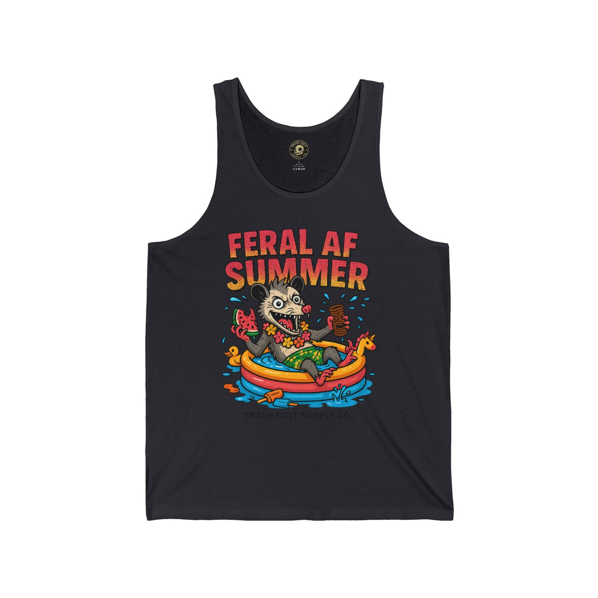 Feral AF Summer Possum Jersey Tank Top | Trash Cult Supply Co.