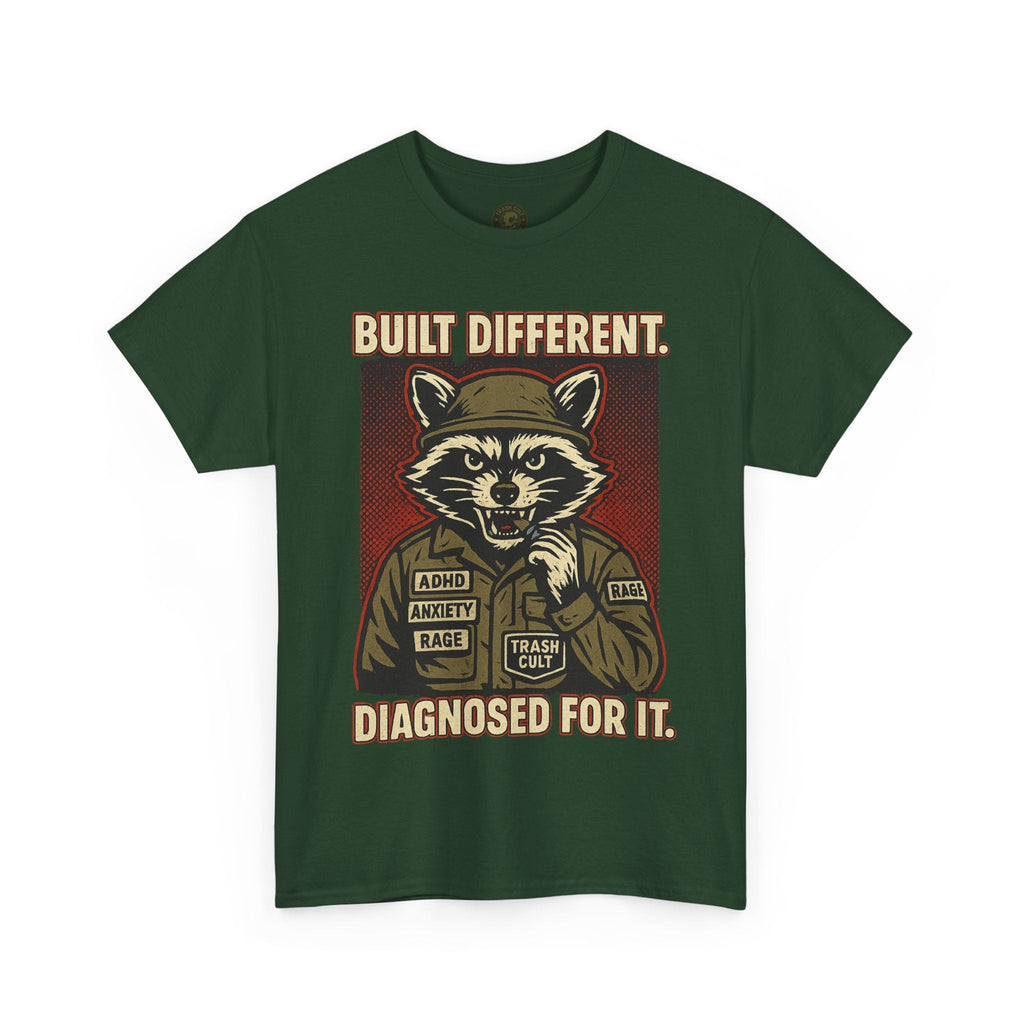 Built Different Diagnosed For It Military Raccoon Shirt – Gildan 5000
