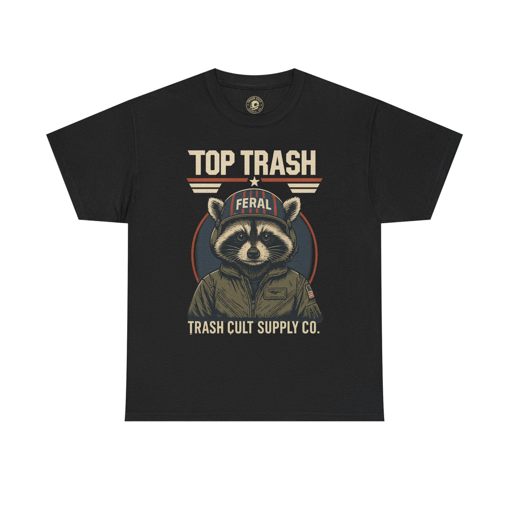 Feral Top Trash Raccoon Pilot Shirt – Trash Cult Supply Co. Parody Tee