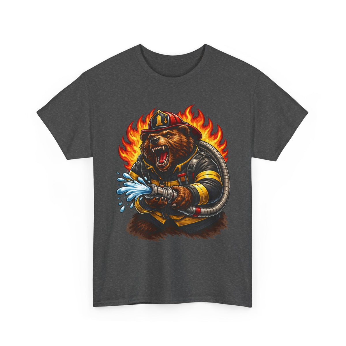 Firefighter Bear T-Shirt – Brave Fireman Graphic Tee
